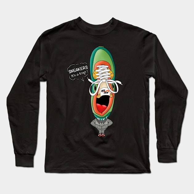 Sneakerhead Dark Long Sleeve T-Shirt by WkDesign